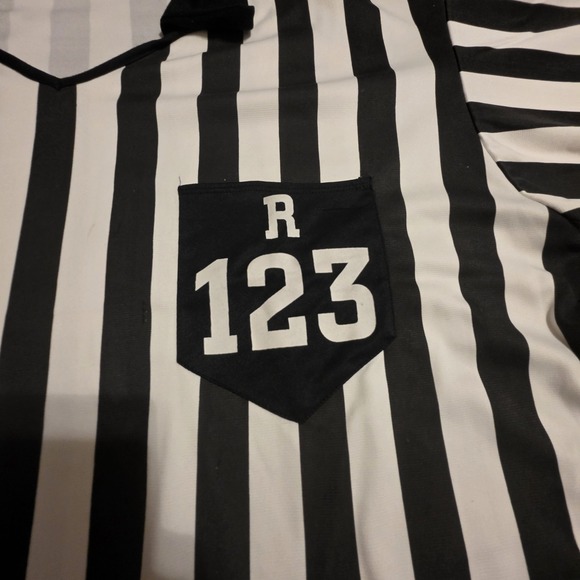 California Costume Collection Mens Referee Striped Halloween Shirt Hat 3XL NOTE - Picture 3 of 9